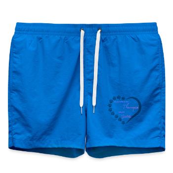 Gassi statt Therapie Herzdesign - Badeshorts - Cobalt blue - Vorne - AI Model Male 185 light (185cm)