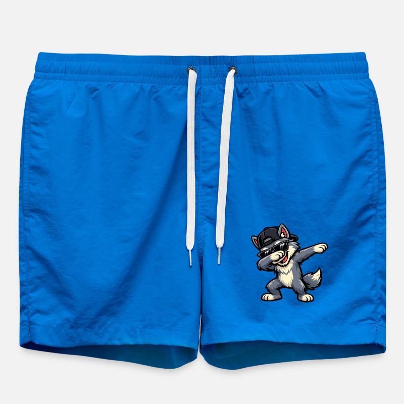 Dabbing Wolf - Swim Trunks - cobalt blue