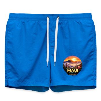Maui Haleakala Nationalpark Vulkan Wolken Tropen - Badeshorts - Cobalt blue - Vorne