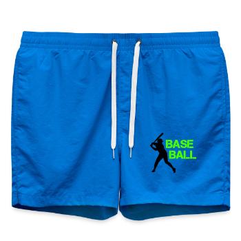 Police Grunge Néon de Baseball - Short de bain - cobalt blue - Devant - AI Model Male 185 light (185cm)