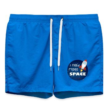 Weltraumrakete in einem blauen Kreis Abbildung - Badeshorts - Cobalt blue - Vorne