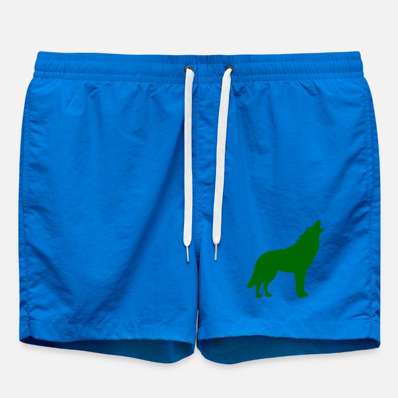 wolf_cry - Swim Trunks - cobalt blue