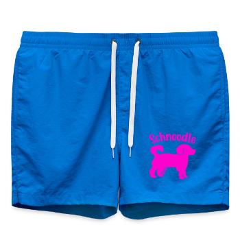Schnoodle Hunde Mama - Badeshorts - Cobalt blue - Vorne - AI Model Male 185 light (185cm)