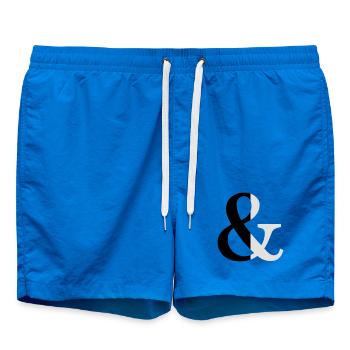 Esperluette bicolore signe icône cadeau idée - Short de bain - cobalt blue - Devant
