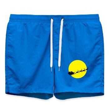 Père Noël dans une Pleine Lune - Short de bain - cobalt blue - Devant - AI Model Male 185 light (185cm)