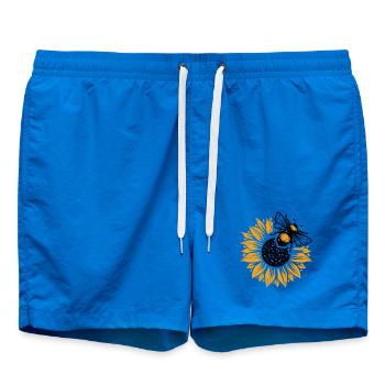 Honigbiene Sonnenblume Natur Design - Badeshorts - Cobalt blue - Vorne