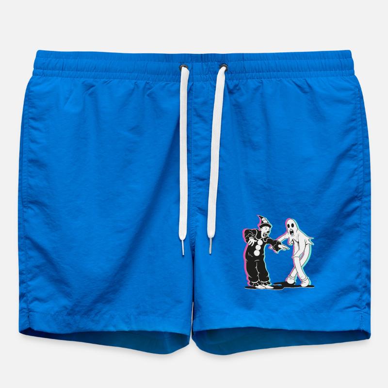 ghost and clown dancing - Swim Trunks - cobalt blue