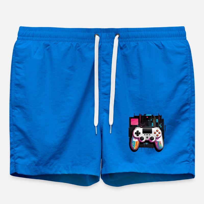 Gamer Controller - Swim Trunks - cobalt blue