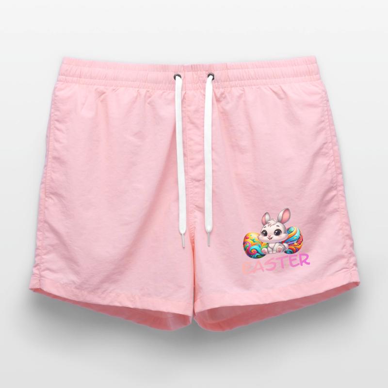 Easter Bunny with Easter Eggs Swim Trunks