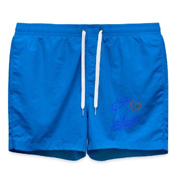 Lulu with heart and shamrock - Swim Trunks - cobalt blue - Front