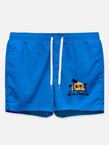 Gran Canaria sunset with palm trees - Swim Trunks - cobalt blue