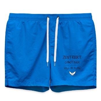 Statement design – irony meets everyday life - Swim Trunks - cobalt blue - Front