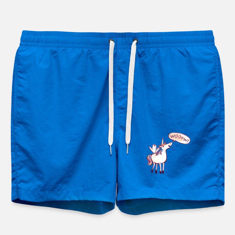 Einhorn Comic, wow, Staunt - Badeshorts - Cobalt blue