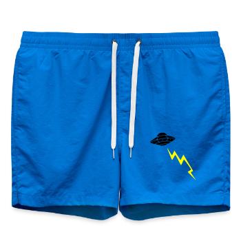 UFO Invasion Lightning Attack Alien Vector - Swim Trunks - cobalt blue - Front