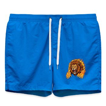 Lion in Flames - Swim Trunks - cobalt blue - Front