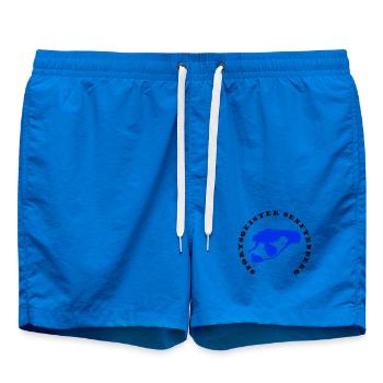 Logo Sportsgeister Senftenberg avec silhouette de lac - Short de bain - cobalt blue - Devant - AI Model Male 185 light (185cm)