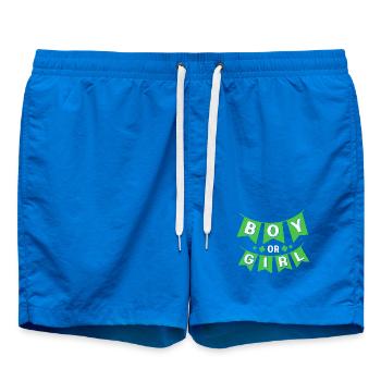Révélation du sexe de la fête de bébé de la Saint-Patrick - Short de bain - cobalt blue - Devant - AI Model Male 185 light (185cm)