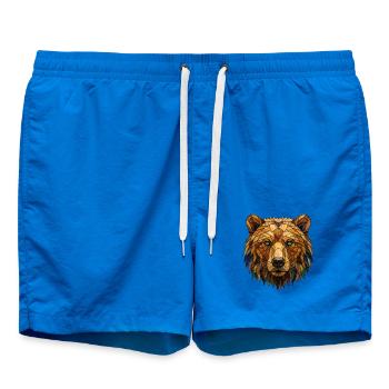 Mosaikkunst mit Bleiglas-Porträt - Badeshorts - Cobalt blue - Vorne