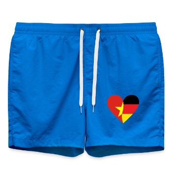 Vietnam Germany Heart - Badeshorts - Cobalt blue - Vorne - AI Model Male 185 light (185cm)