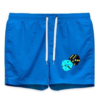 Neon Würfel Spielraum - Badeshorts - Cobalt blue - Vorne - AI Model Male 185 light (185cm)