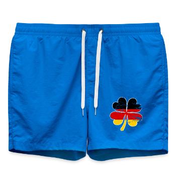 Deutschland Flagge Kleeblatt used - Badeshorts - Cobalt blue - Vorne - AI Model Male 185 light (185cm)