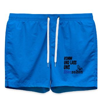 Bierzelt,Bier,Sprüche,Geschenk - Badeshorts - Cobalt blue - Vorne - AI Model Male 185 light (185cm)