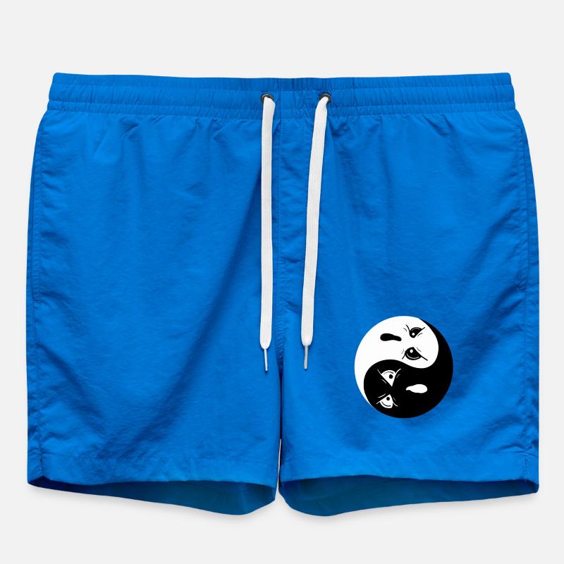 Yin Yang Ghosts I Halloween - Swim Trunks - cobalt blue