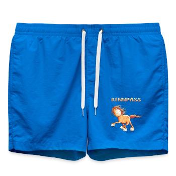 Rennpass Islandpferd - Comic - Fun - Badeshorts - Cobalt blue - Vorne