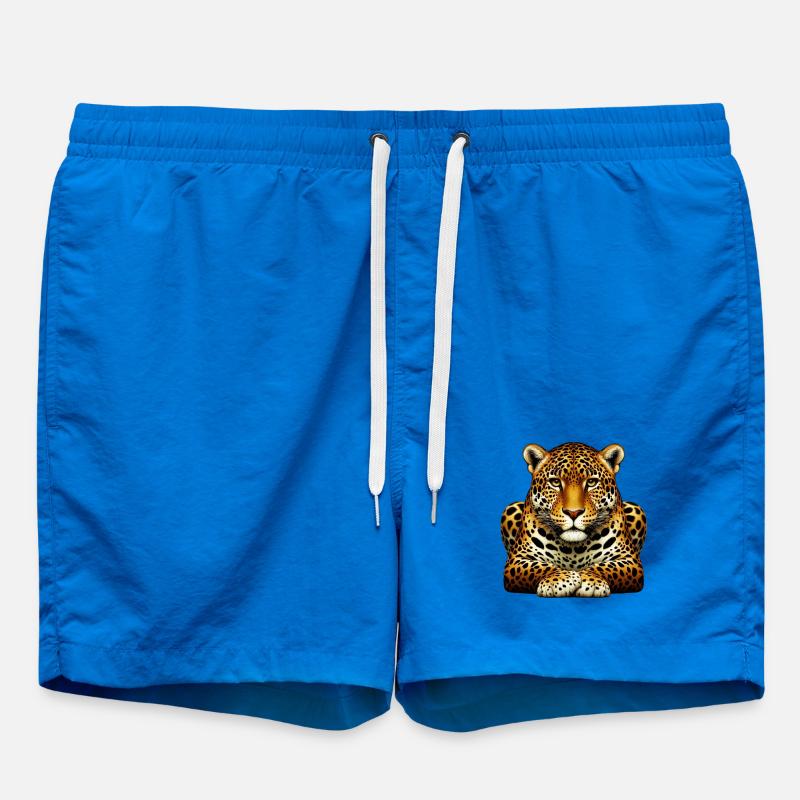 Leopard - Swim Trunks - cobalt blue