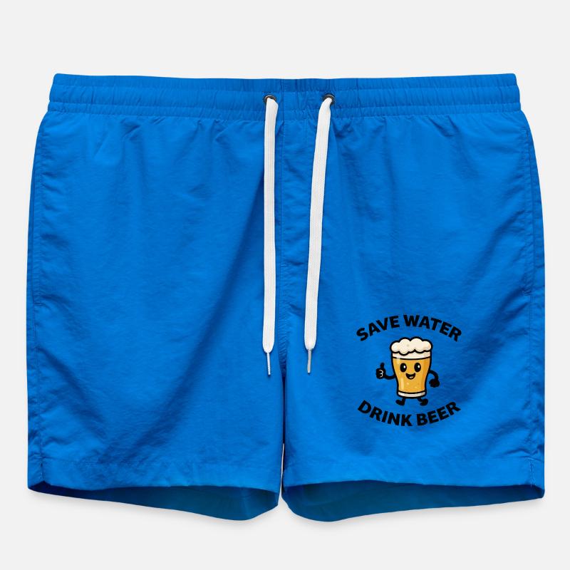 Save Water Vector - Swim Trunks - cobalt blue