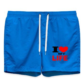 ich liebe mein Leben - Badeshorts - Cobalt blue - Vorne - AI Model Male 185 light (185cm)