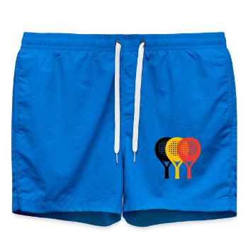 padel Belgique tricolore - Short de bain - cobalt blue - Devant - AI Model Male 185 light (185cm)