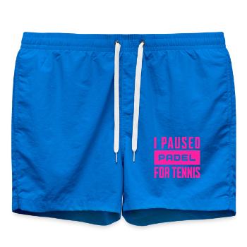 Tennis & Padel Hoodie, Tasche für Tennis Spieler - Badeshorts - Cobalt blue - Vorne - AI Model Male 185 light (185cm)