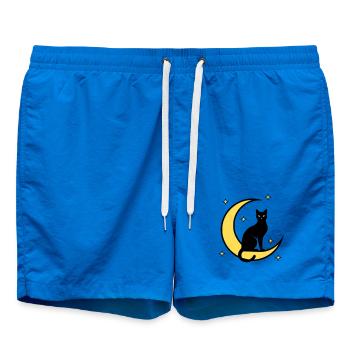 Cat Moon Stars Witchcraft - Swim Trunks - cobalt blue - Front