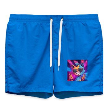 Frankensteen: Cyberpunk Kitty - Badeshorts - Cobalt blue - Vorne