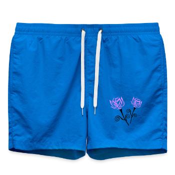 roses - Badeshorts - Cobalt blue - Vorne - AI Model Male 185 light (185cm)