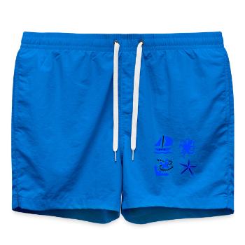 maritime - Swim Trunks - cobalt blue - Front - AI Model Male 185 light (185cm)