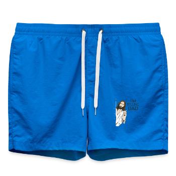  Sprüche: I'M TELLING DAD, Christen Religionen - Badeshorts - Cobalt blue - Vorne - AI Model Male 185 light (185cm)