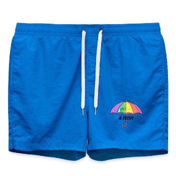 Il Pleut – Lustiger Regenschirm mit Humor - Badeshorts - Cobalt blue - Vorne - AI Model Male 185 light (185cm)