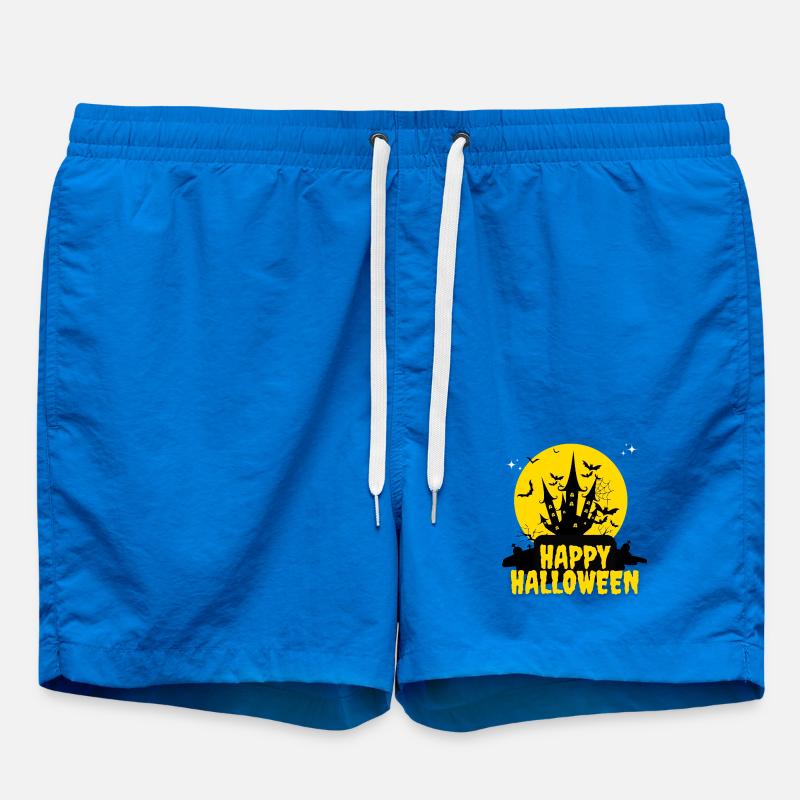 Château Halloween Silhouette Nuit - Short de bain - cobalt blue