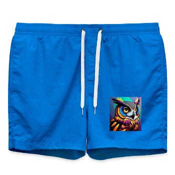 Owl - Swim Trunks - cobalt blue - Front