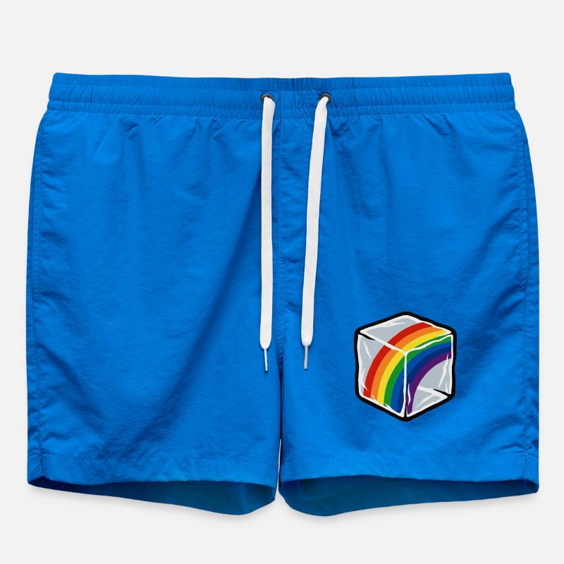 Rainbow in cube - Swim Trunks - cobalt blue