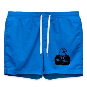 Eagle in a Suit – Leadership Animal Design - Swim Trunks - cobalt blue - Front