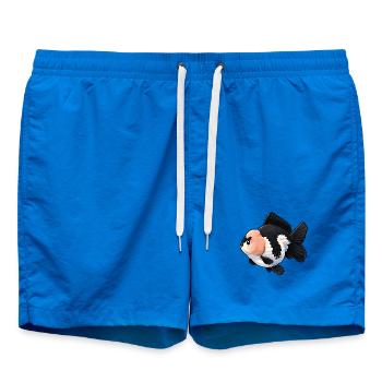 Poissons rouges de qualité noire et blanche Oranda de haute qualité - Short de bain - cobalt blue - Devant - AI Model Male 185 light (185cm)
