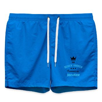 Cadeau naissance bébé garçon Janvier Beaux Gosses - Short de bain - cobalt blue - Devant