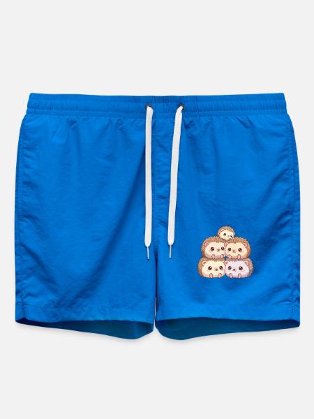 Kuschelige Igelfamilie - Badeshorts - Cobalt blue