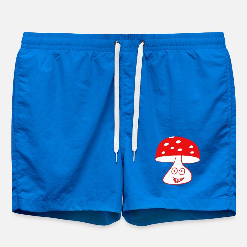 Champignon joyeux avec visage - Short de bain - cobalt blue