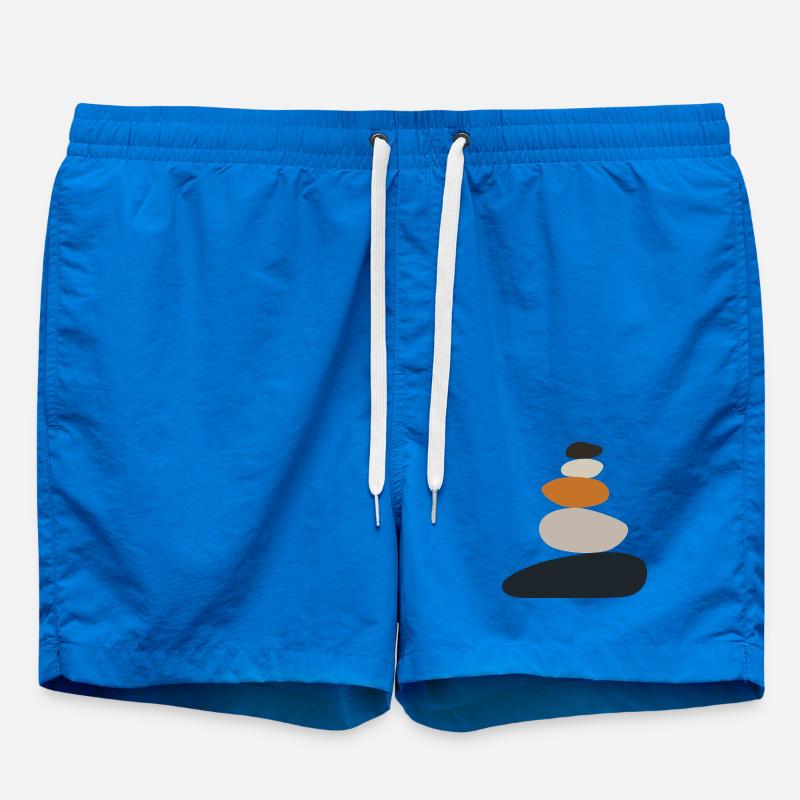 Stone Stack Zen Balance - Swim Trunks - cobalt blue