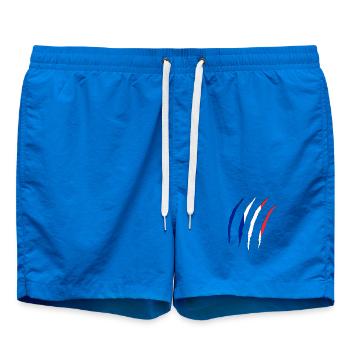 Französische Flagge,  Frankreich  - Badeshorts - Cobalt blue - Vorne - AI Model Male 185 light (185cm)