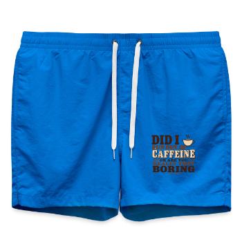 Did I Run Out of Caffeine or Are You Really That B - Swim Trunks - cobalt blue - Front - AI Model Male 185 light (185cm)